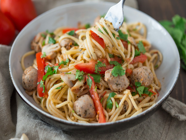 Smoked Turkey Sausage with Pasta