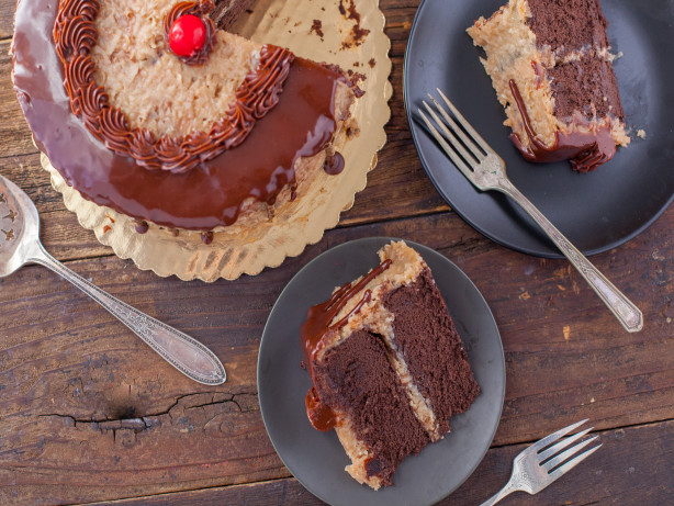 German Chocolate Cake with Coconut Pecan Frosting