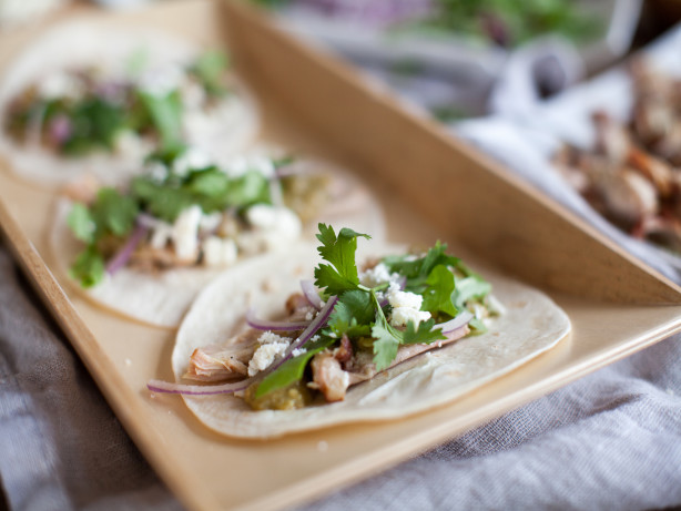 Tomatillo Chicken Tacos