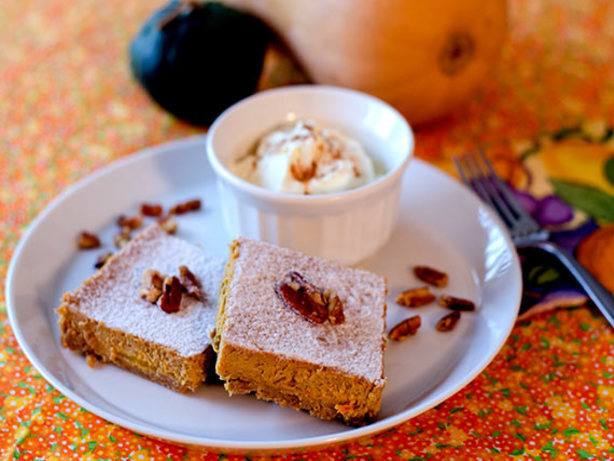 Butternut Squash Cheesecake Bars