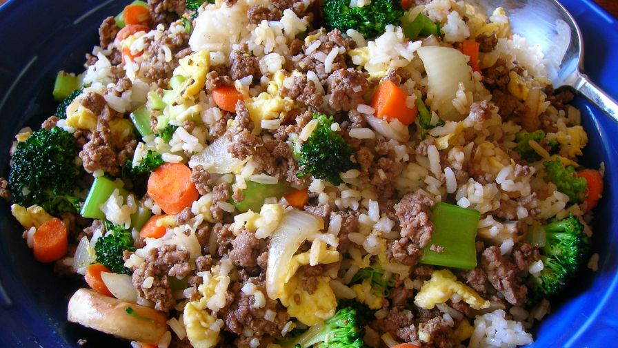 brown rice ground beef