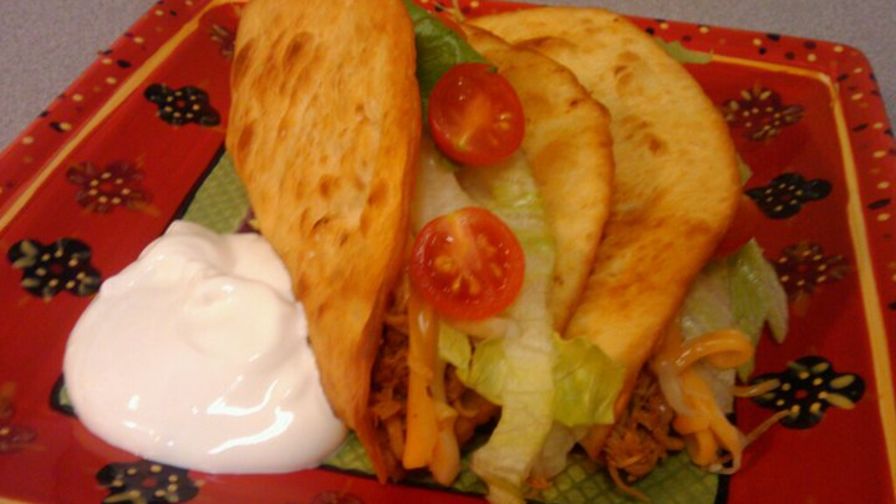 fried flour tortilla shells