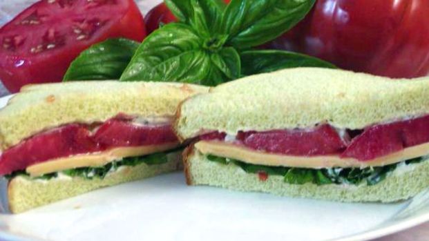 Tomato, Basil & American Cheese Sandwich